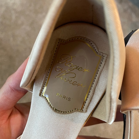 NWOT Roger Vivier Satin Chips Strass Ballerina Flats - Picture 4 of 10